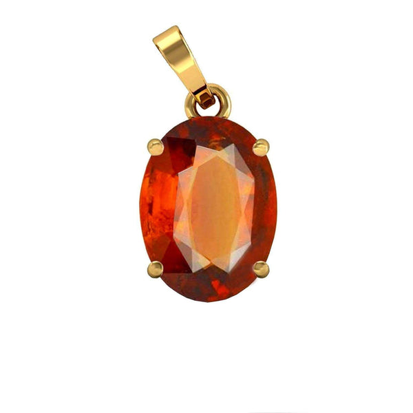 Gomed (Hessonite0 Rashi Ratan Gemstone Pendant For Men And Women | 5.25 Ratti - 11.25 Ratti