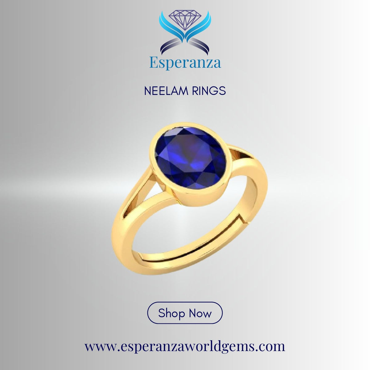 Neelam (Amethyst) Gemstone Ring For Men And Women | 5.25 Ratti - 11.25 Ratti