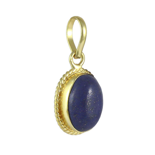 Lapis Lazuli (Lajwrat) Gemstone Pendant Locket For Men And Women | 5.25 Ratti - 11.25 Ratti