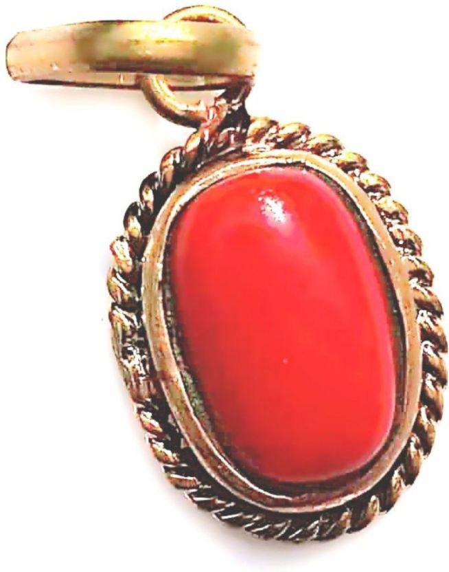 Coral (Munga/Moong) Rashi Ratan Gemstone Pendant For Men And Women | 5.25 Ratti - 11.25 Ratti