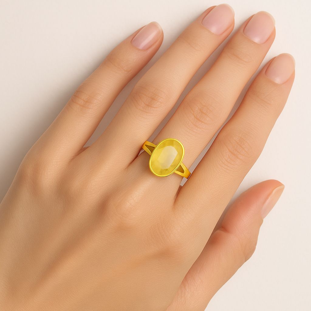 Pukhraj (Amethyst) Gemstone Ring For Men And Women | 5.25 Ratti - 11.25 Ratti