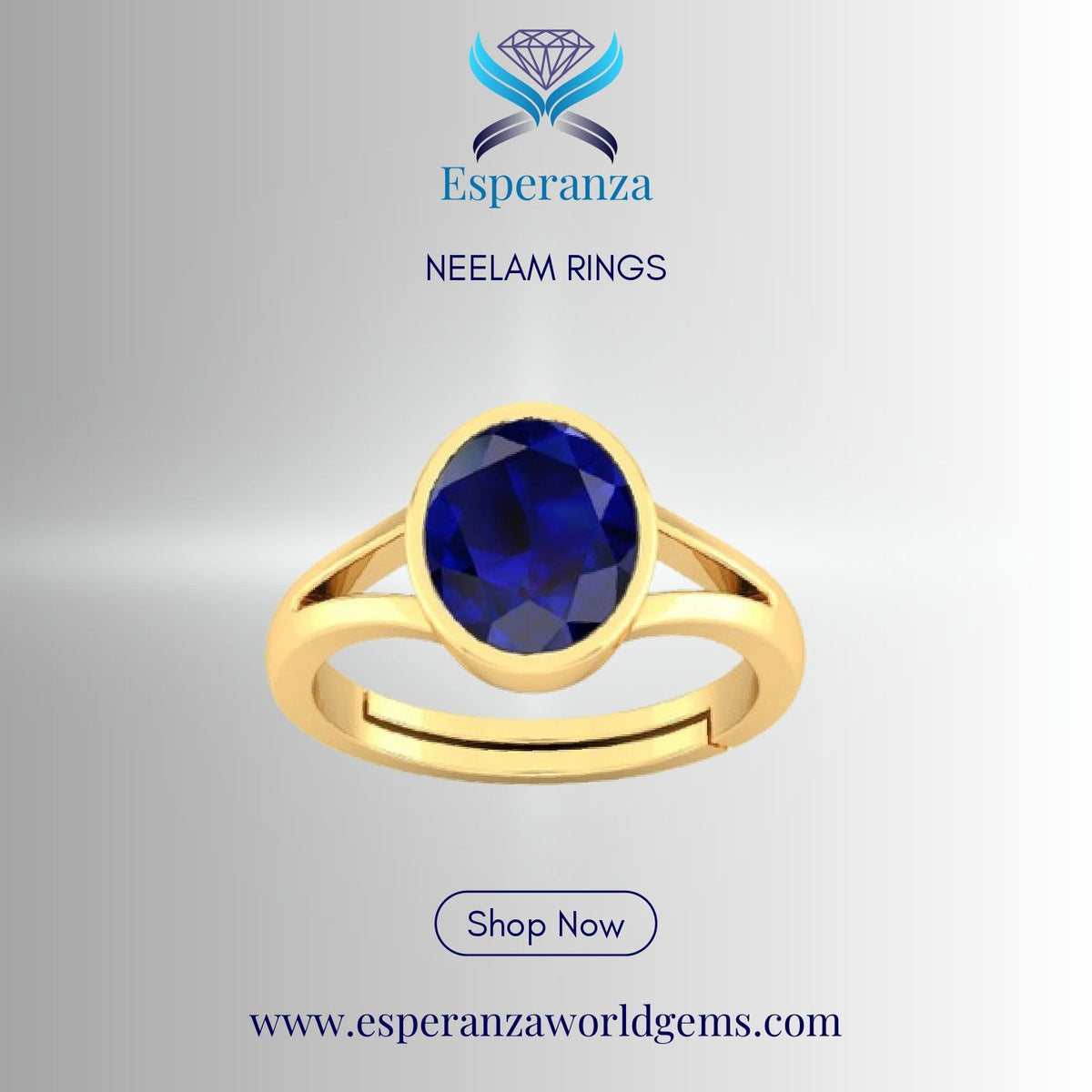 Neelam (Amethyst) Gemstone Ring For Men And Women | 5.25 Ratti - 11.25 Ratti