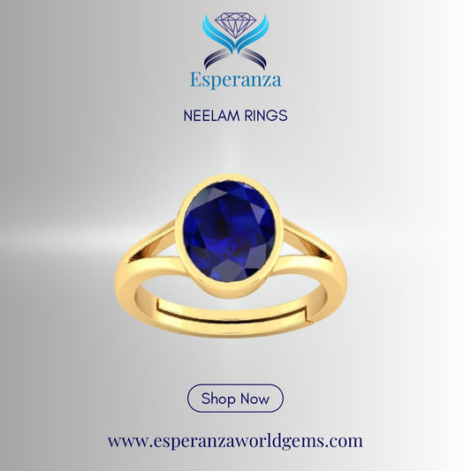 Neelam (Amethyst) Gemstone Ring For Men And Women | 5.25 Ratti - 11.25 Ratti
