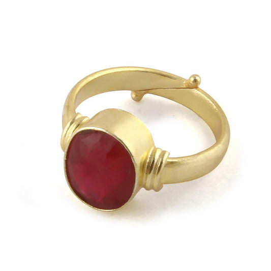 Ruby (Manikya) Rashi Ratan Panchdhatu Gemstone Ring For Men And Women | 5.25 Ratti - 11.25 Ratti