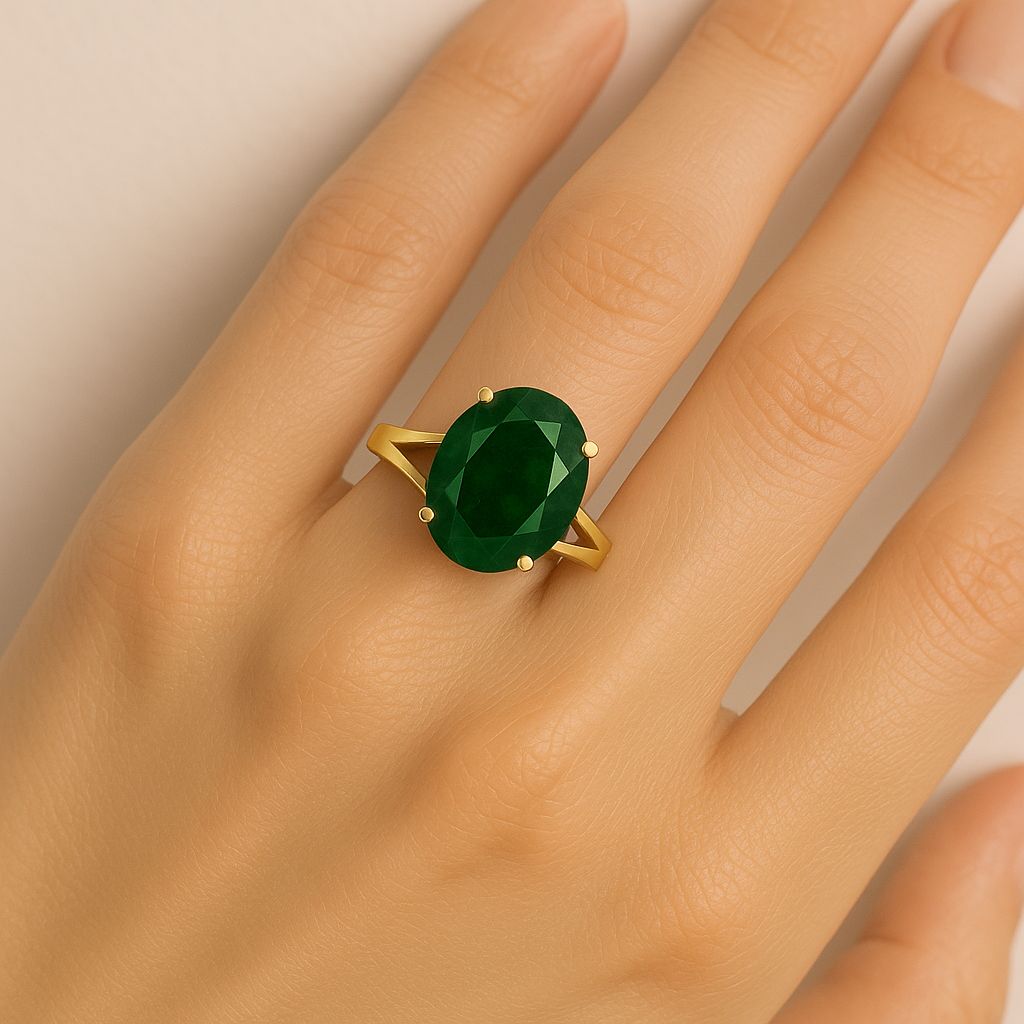 Panna (Emerald) Gemstone Ring For Men And Women | 5.25 Ratti - 11.25 Ratti