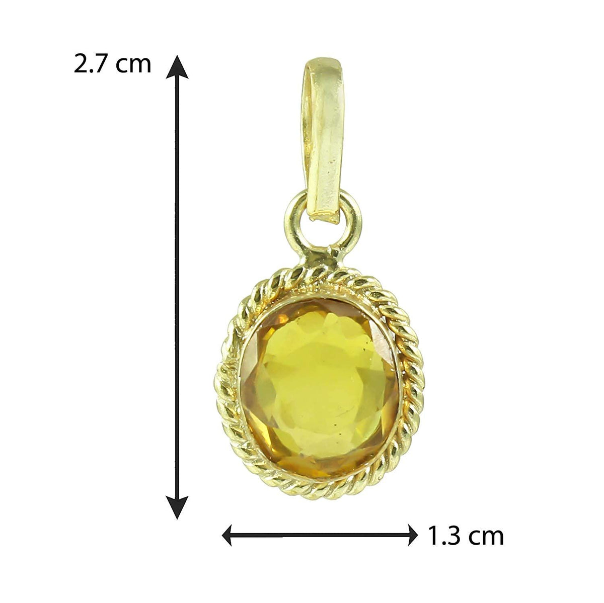 Pukhraj (Amethyst) Gemstone Pendant For Men And Women | 5.25 Ratti - 11.25 Ratti
