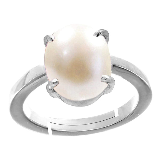 Pearl (Moti) Rashi Ratan Gemstone Ring For Men And Women | 5.25 Ratti - 11.25 Ratti
