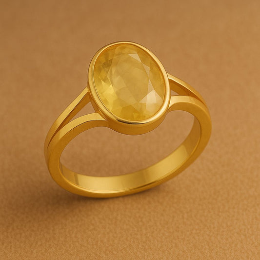 Pukhraj (Amethyst) Gemstone Ring For Men And Women | 5.25 Ratti - 11.25 Ratti