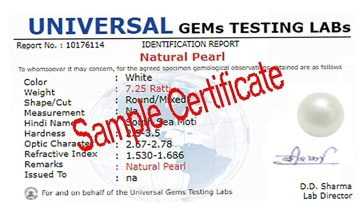 White Pearl (Moti) Rashi Ratan Gemstone For Men And Women | 5.25 Ratti - 11.25 Ratti
