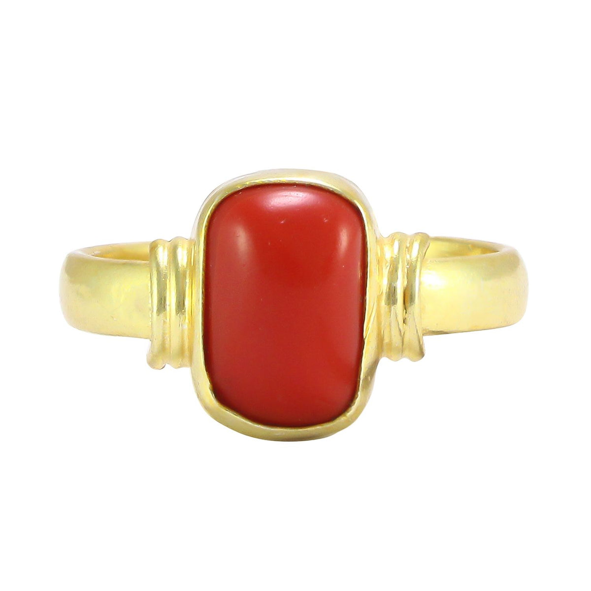 Red Coral (Moonga) Gemstone Panchdhatu Ring For Men And Women | 5.25 Ratti - 11.25 Ratti