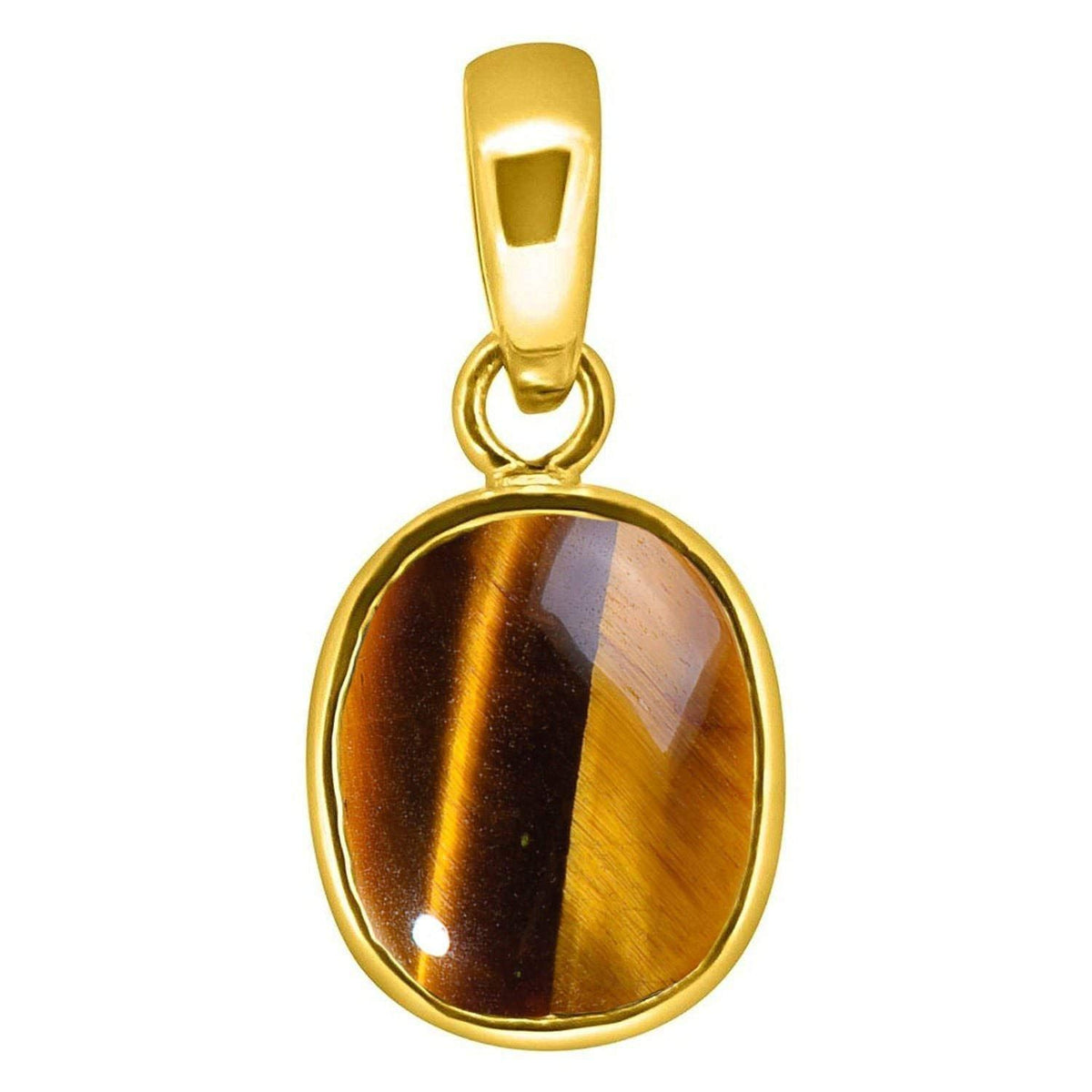 Tiger'S Eye Rashi Ratan Gemstone Pendant For Men And Women | 5.25 Ratti - 11.25 Ratti