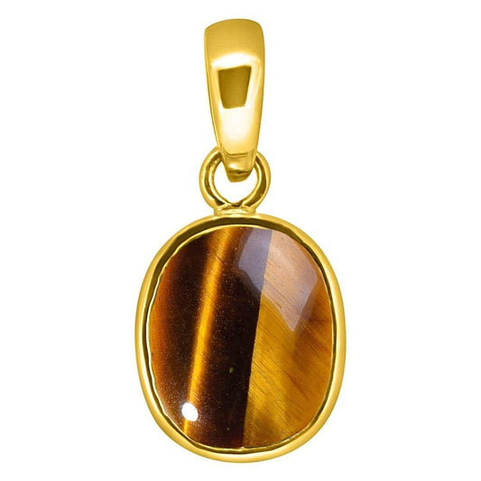 Tiger'S Eye Rashi Ratan Gemstone Pendant For Men And Women | 5.25 Ratti - 11.25 Ratti