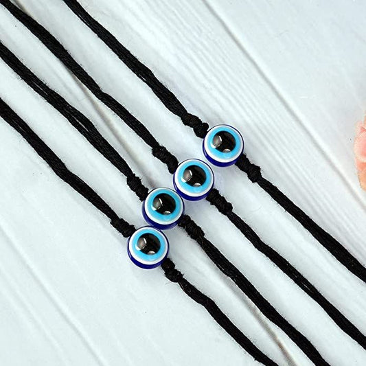 Pack of 4 - Black Evil Eye Najriya Bracelet Protection Against Buri Nazar And Negativity For Men & Women
