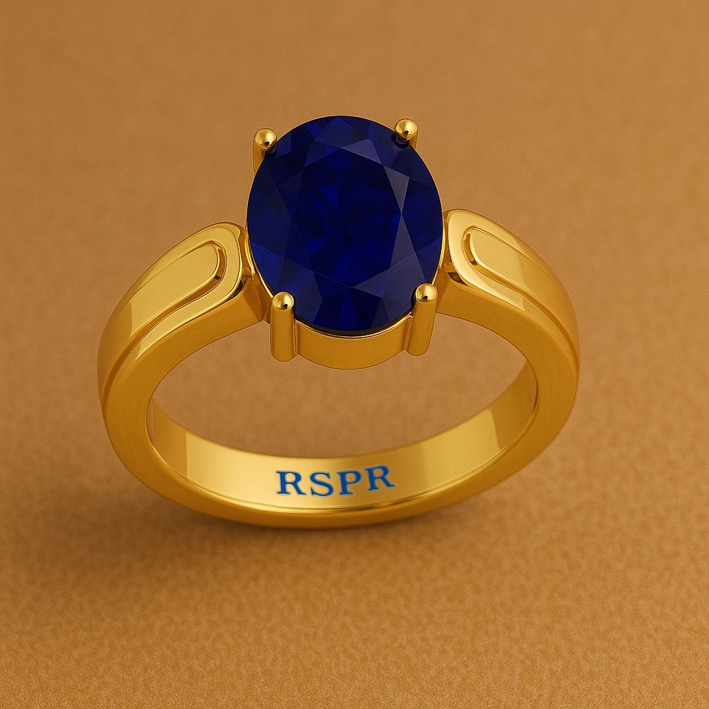 Neelam Stone Certified | Stone Blue Sapphire Gemstone Adjustable Ring For Men & Women with Lab certificate | 5.25 Ratti - 11.25 Ratti