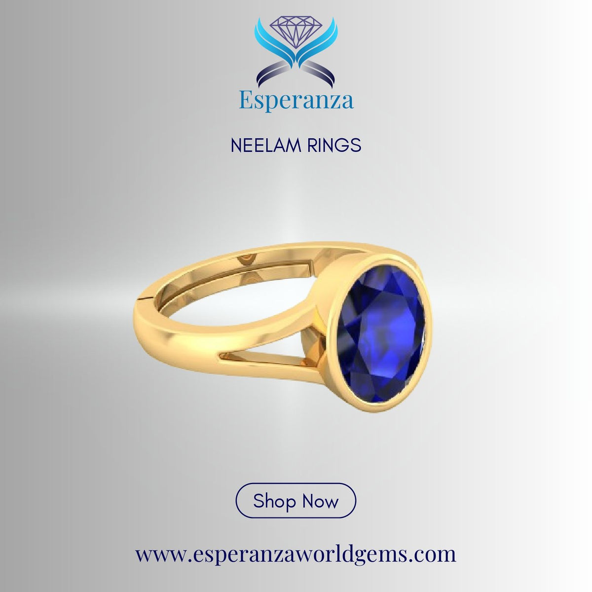 Neelam (Amethyst) Gemstone Ring For Men And Women | 5.25 Ratti - 11.25 Ratti