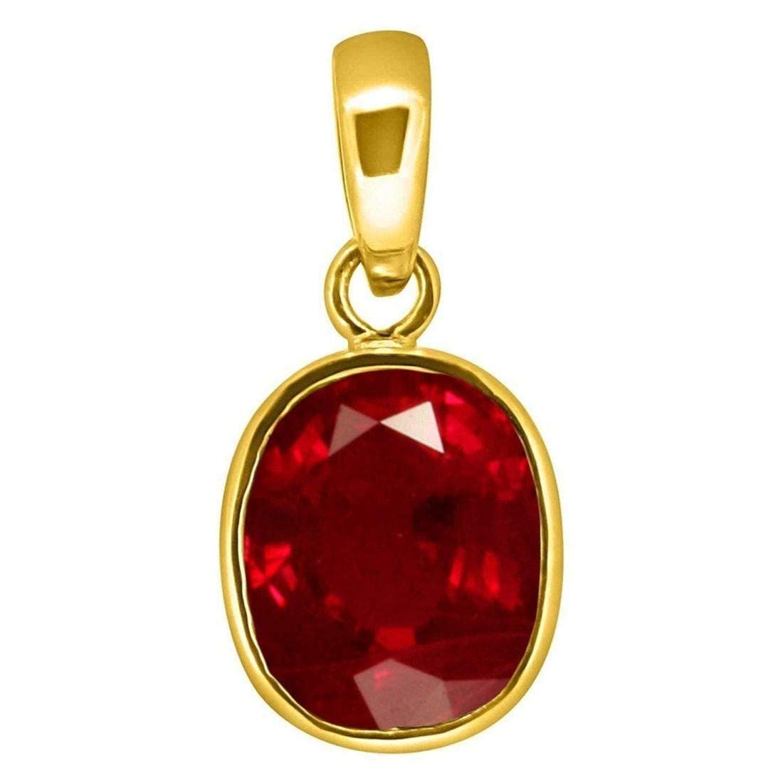 Ruby (Manikya) Rashi Ratan Gemstone Pendant For Men And Women | 5.25 Ratti - 11.25 Ratti