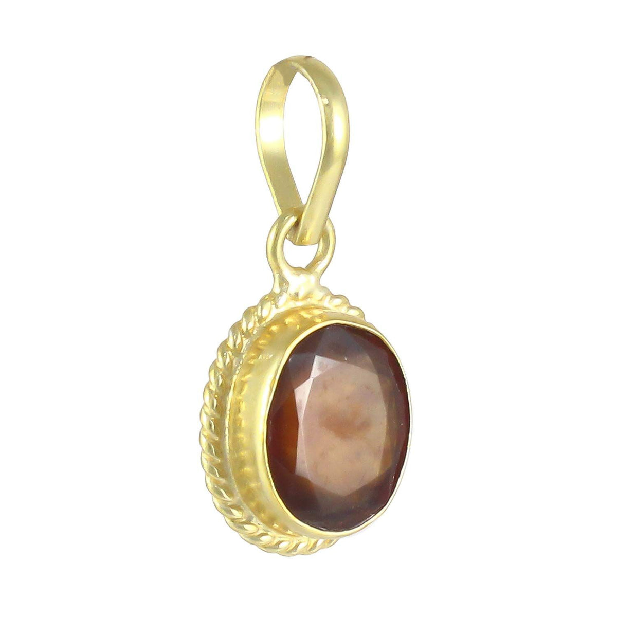 Gomed (Hessonite Rashi Ratan Gemstone Pendant For Men And Women | 5.25 Ratti - 11.25 Ratti