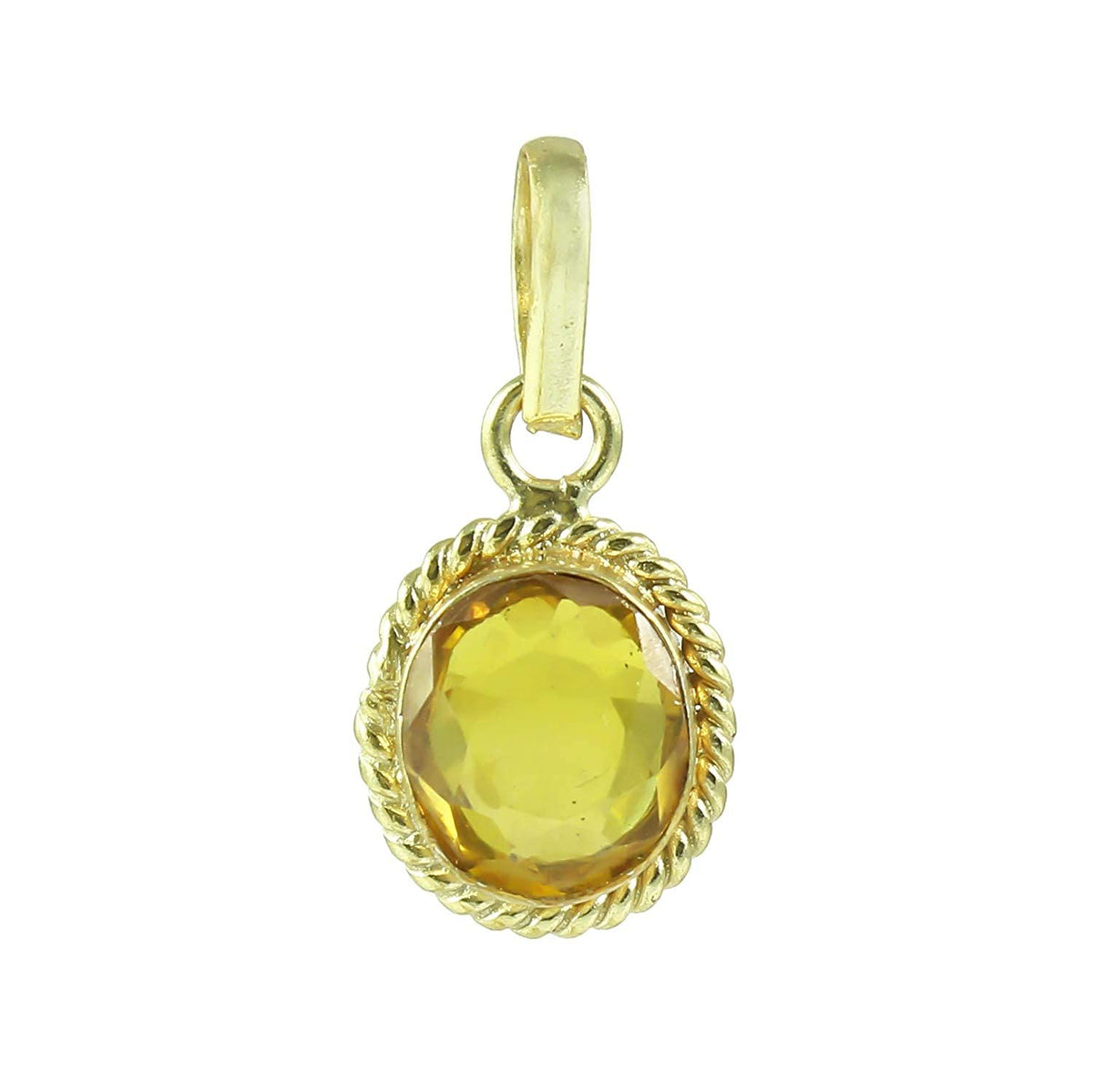 Pukhraj (Amethyst) Gemstone Pendant For Men And Women | 5.25 Ratti - 11.25 Ratti