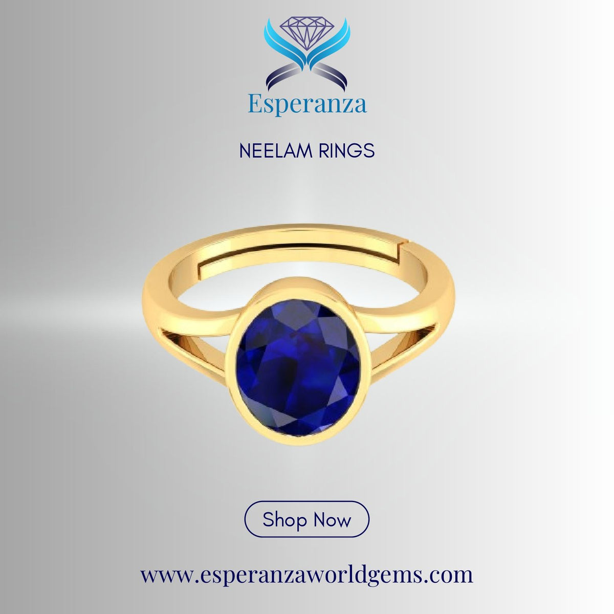 Neelam (Amethyst) Gemstone Ring For Men And Women | 5.25 Ratti - 11.25 Ratti