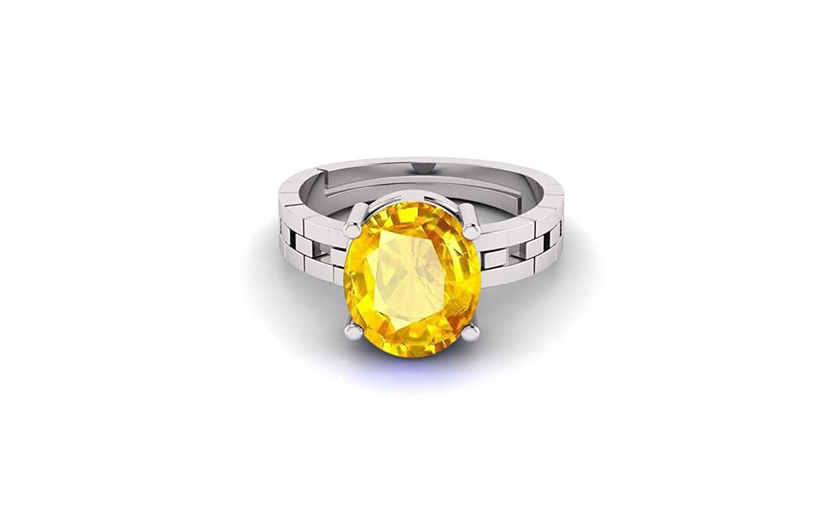 Panchdhatu Pukhraj (Amethyst) Gemstone Ring For Men And Women | 5.25 Ratti - 11.25 Ratti