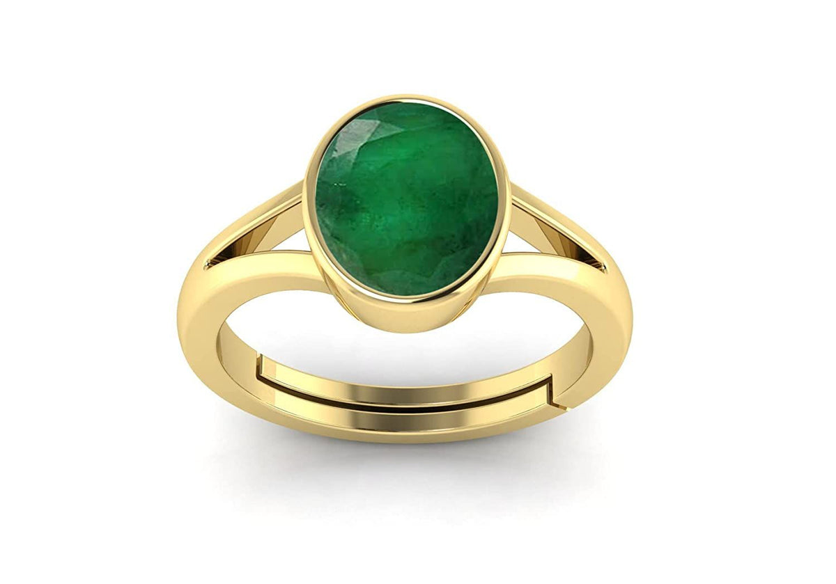 Panchdhatu Anguthi Panna (Emerald) Gemstone Ring For Men And Women | 5.25 Ratti - 11.25 Ratti