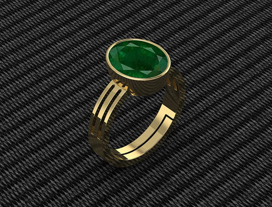 Panna (Emerald) Gemstone Ring For Men And Women | 5.25 Ratti - 11.25 Ratti