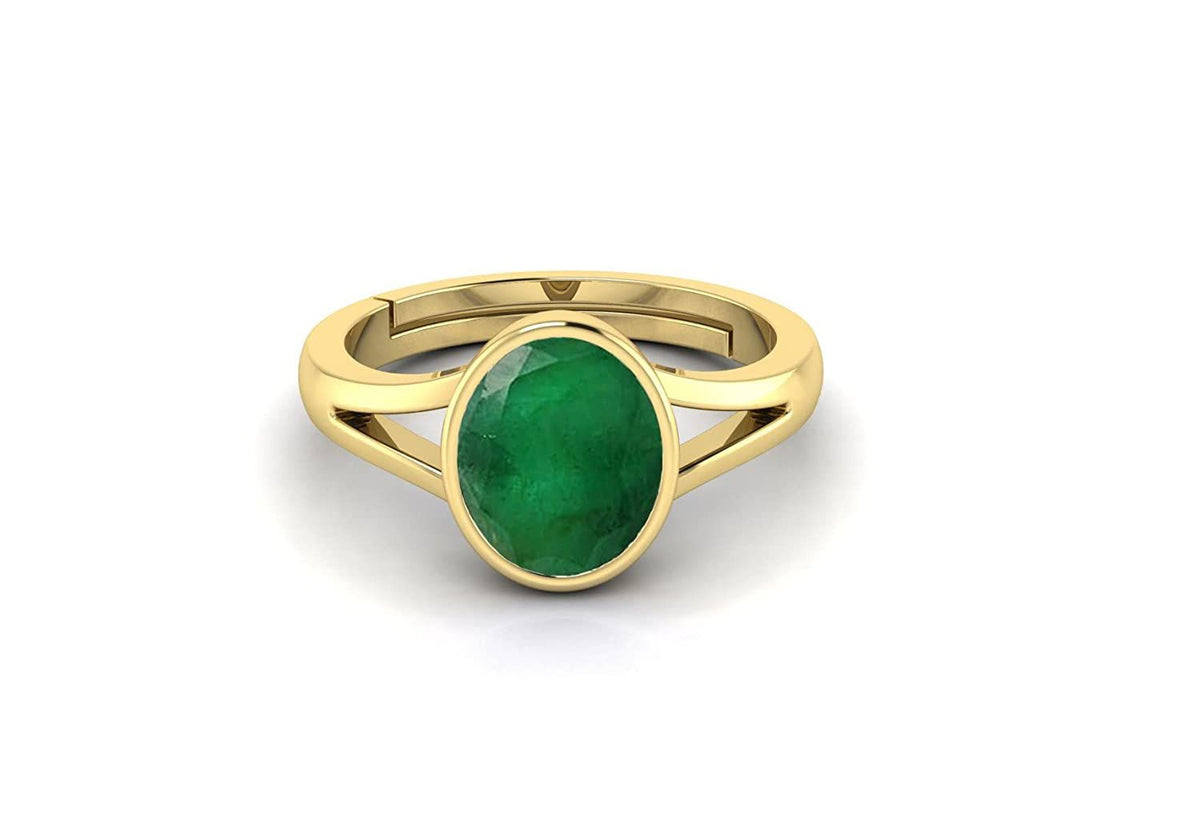 Panchdhatu Anguthi Panna (Emerald) Gemstone Ring For Men And Women | 5.25 Ratti - 11.25 Ratti