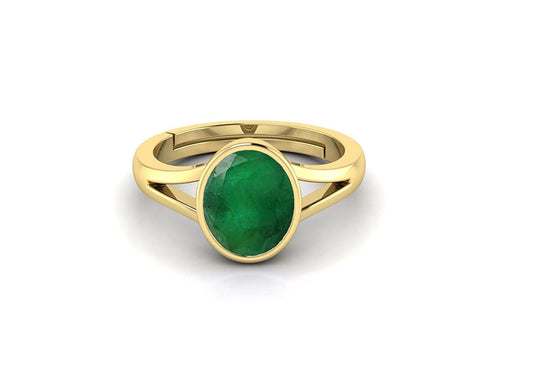 Panchdhatu Anguthi Panna (Emerald) Gemstone Ring For Men And Women | 5.25 Ratti - 11.25 Ratti