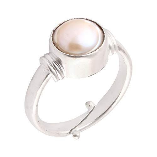 Pearl (Moti) Rashi Ratan Gemstone Ring For Men And Women | 5.25 Ratti - 11.25 Ratti