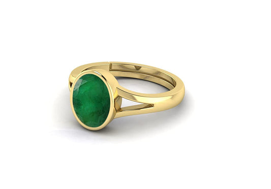 Panchdhatu Anguthi Panna (Emerald) Gemstone Ring For Men And Women | 5.25 Ratti - 11.25 Ratti