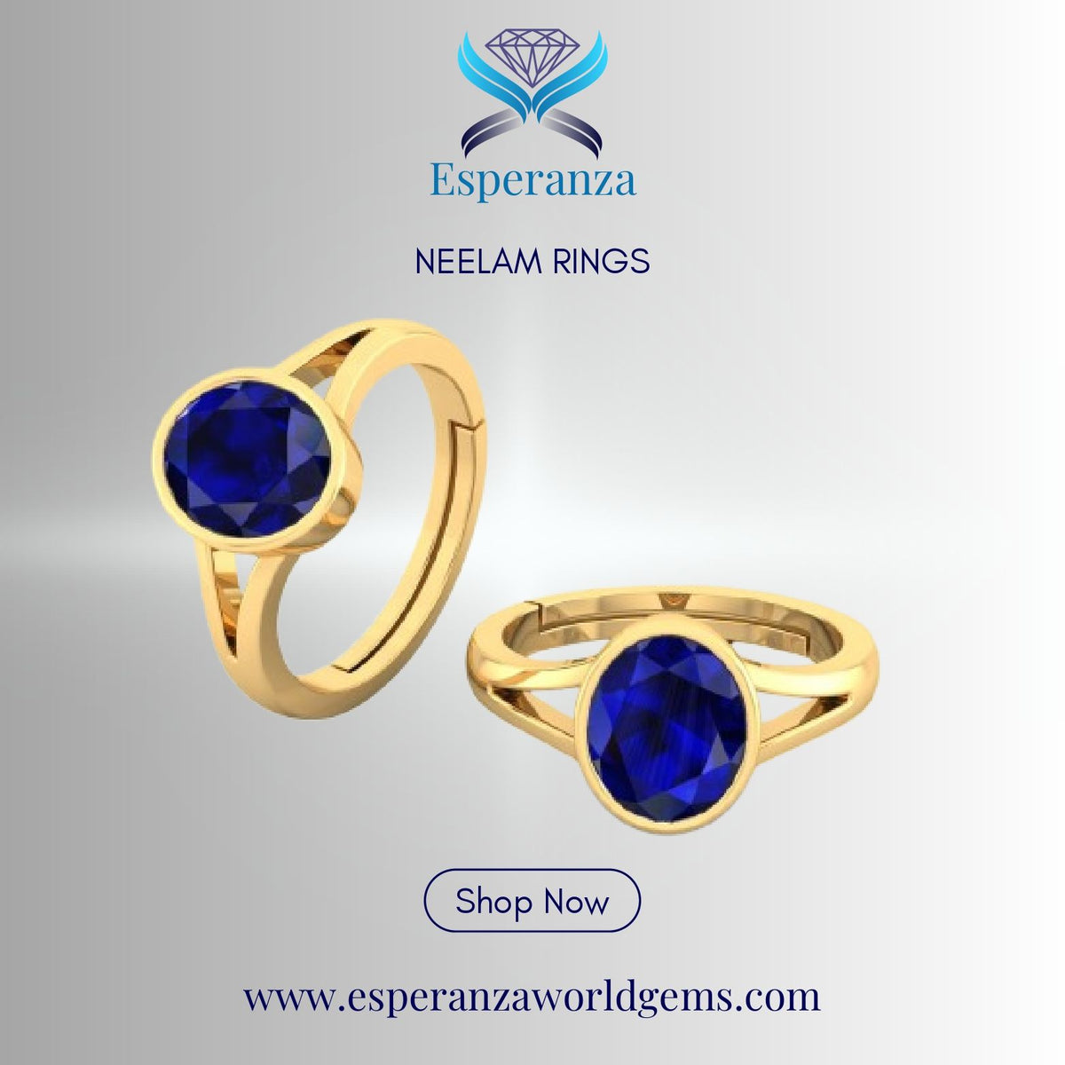 Neelam (Amethyst) Gemstone Ring For Men And Women | 5.25 Ratti - 11.25 Ratti