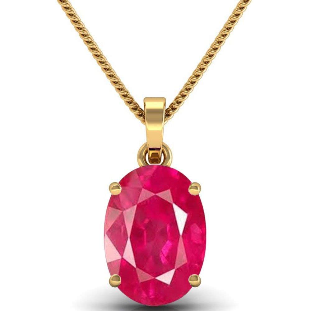 Ruby (Manikya) Gemstone Pendant For Men And Women | 5.25 Ratti - 11.25 Ratti