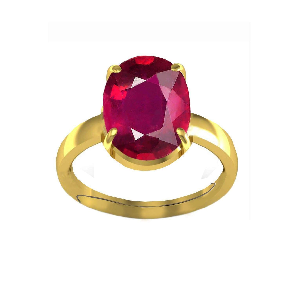 Manikya Stone Certified | Ruby Gemstone Adjustable Ring For Men & Women with Lab certificate | 5.25 Ratti - 11.25 Ratti