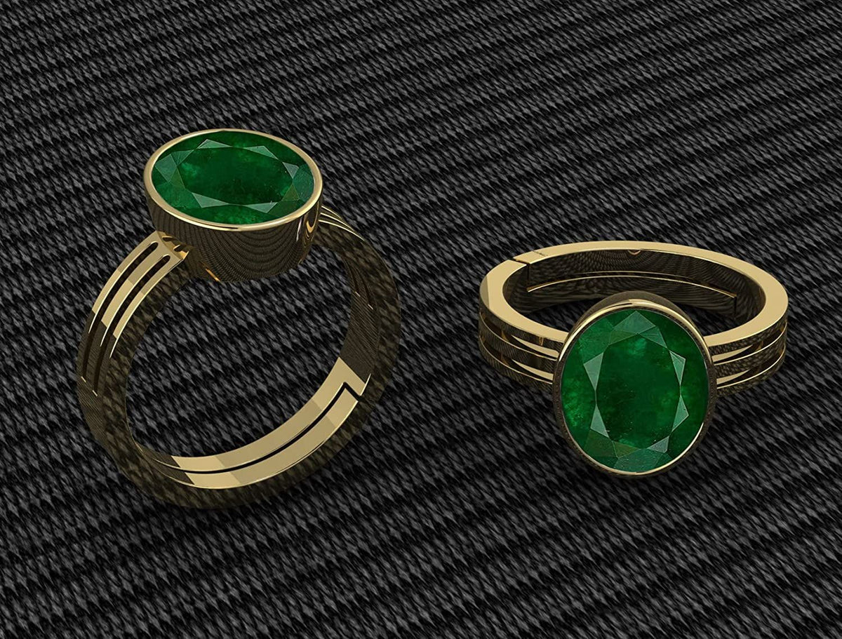 Panna (Emerald) Gemstone Ring For Men And Women | 5.25 Ratti - 11.25 Ratti