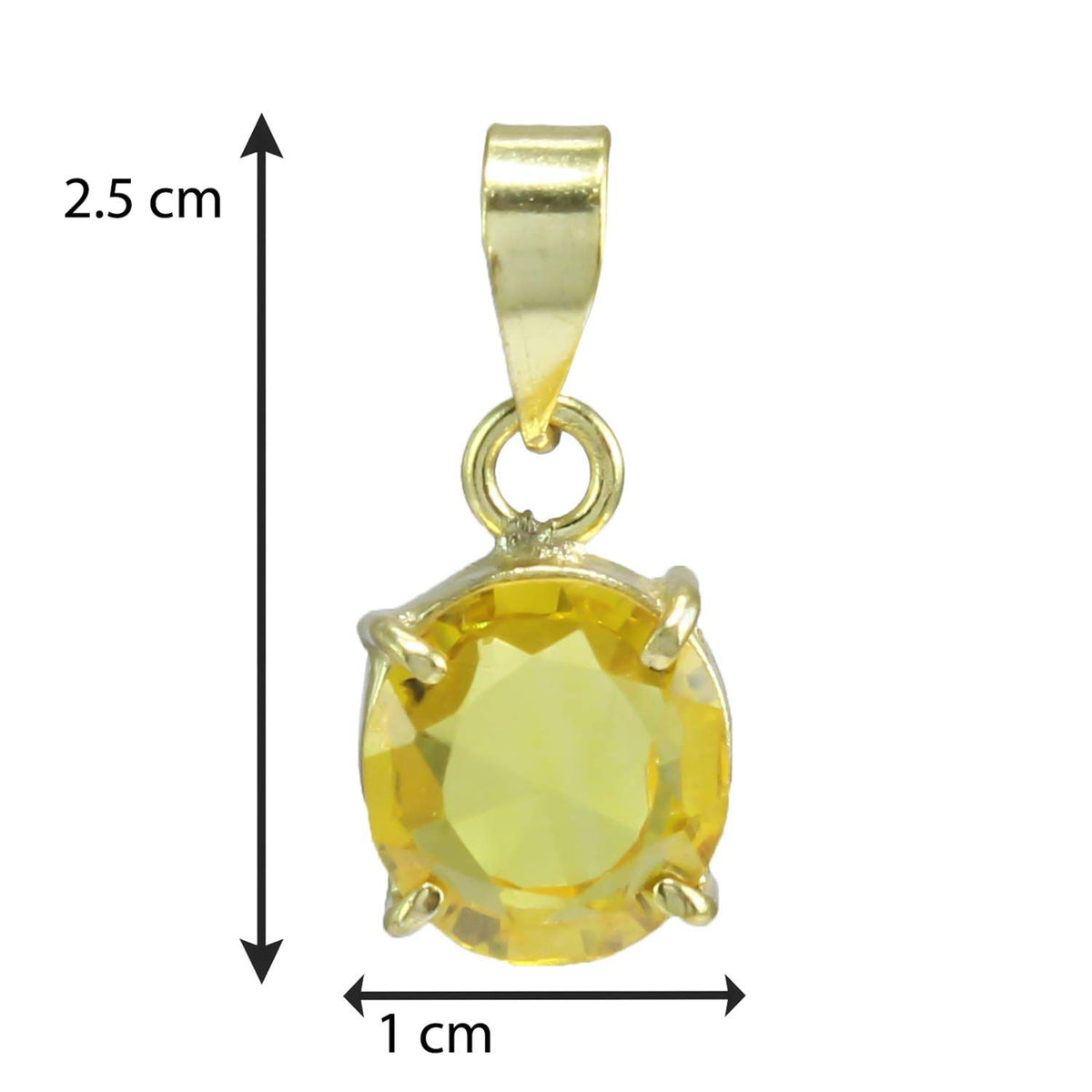 Pukhraj (Amethyst) Gemstone Pendant For Men And Women | 5.25 Ratti - 11.25 Ratti