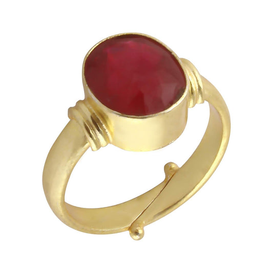 Ruby (Manikya) Rashi Ratan Panchdhatu Gemstone Ring For Men And Women | 5.25 Ratti - 11.25 Ratti