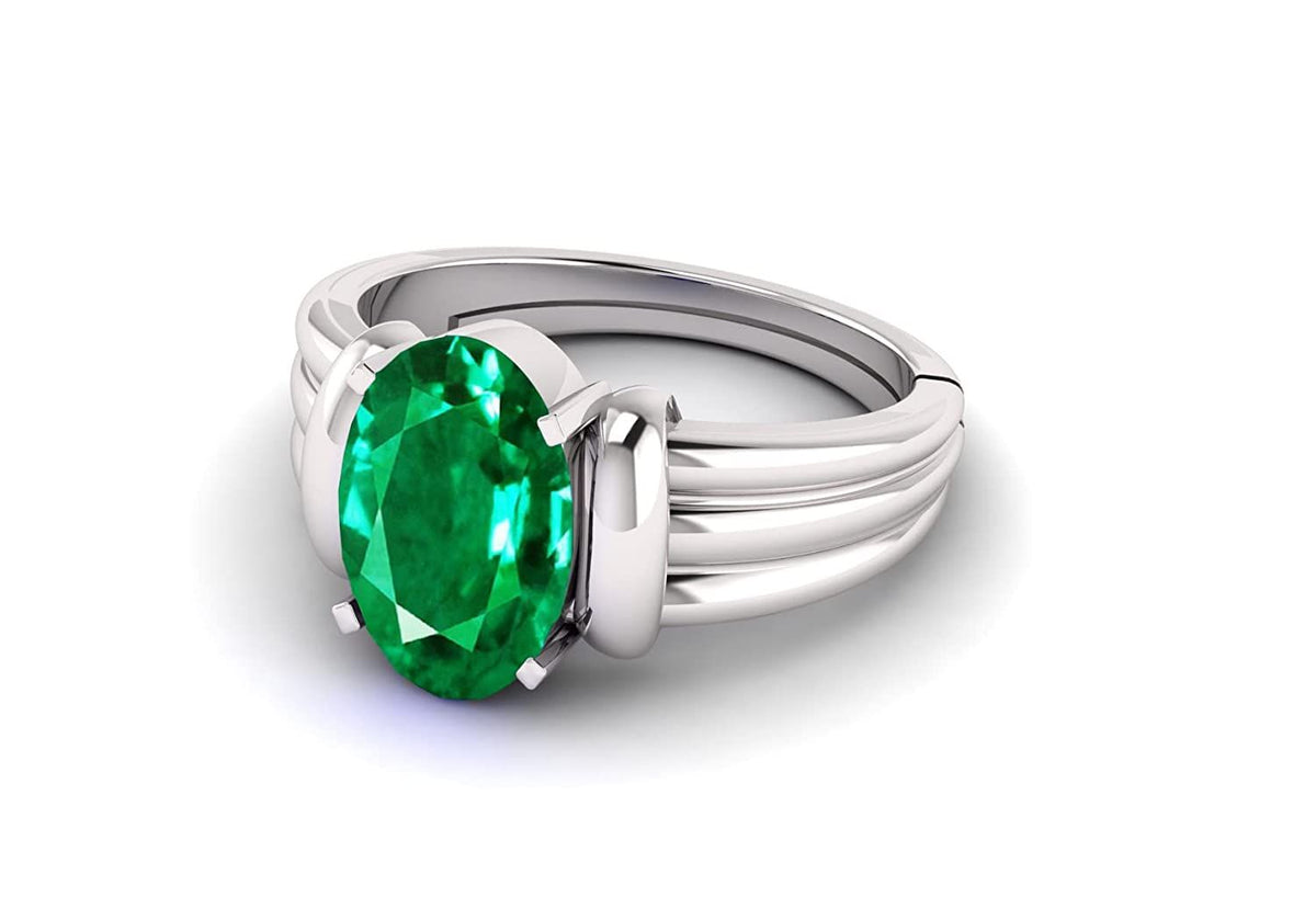 Panna Stone Certified | Emerald Gemstone Adjustable Ring For Men & Women with Lab certificate | 5.25 Ratti - 11.25 Ratti